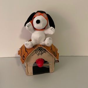 Snoopy Flying Ace Doghouse animated-Happy Halloween